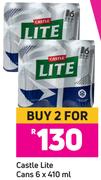 Castle Lite Cans 6 x 410ml- For Buy 2