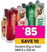 Hunters Dry Or Gold NRB-6 x 330 ml