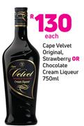 Cape Velvet Original Strawberry OR Chocolate Cream Liqueurn750ml- Each 