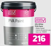 Simple Choice White PVA Paint-20Ltr