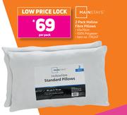 Mainstays 2 Pack Hollow Fibre Pillows-Per Pack