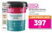 Simple Choice Decorators PVA Paint-20L
