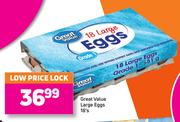 Great Value Large Eggs-18's