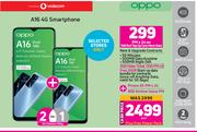 2 x Oppo A16 4G Smartphone-On 1GB Red Top Up Core More Data + On Promo 65