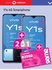 2 x Vivo Y1s 4G Smartphone-On 1GB Red Top Up Core More Data & Promo 65PM x 24