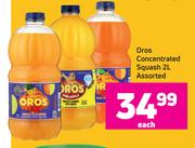 Oros Concentrated Squash Assorted-2L Each