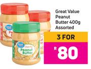 Great Value Peanut Butter Assorted-For 3 x 400g