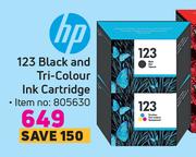 HP 123 Black & Tri-Colour Ink Cartridge
