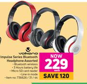 Volkano Impulse Series Bluetooth Headphone Assorted-Each