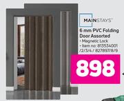 Mainstays 6mm PVC Folding Door Assorted