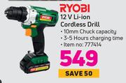 Ryobi 12V Li-Ion Cordless Drill