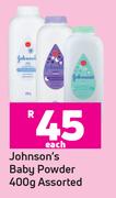 Johnson's Baby Powder Assorted-400g Each