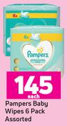 Pampers Baby Wipes 6 Pack Assorted-Each