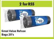 Great Value Refuse Bags-For 2 x 20's