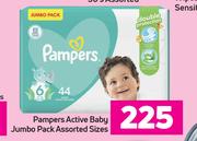 Pampers Active Baby Jumbo Pack Assorted Sizes