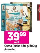 Ouma Rusks Assorted-450g/500g
