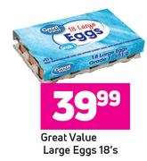 Great Value Large Eggs-18's