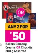 Bakers Romany Creams Or Chockits Assorted-For 2 x 200g