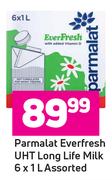 Parmalat Everfresh UHT Long Life Milk Assorted-6 x 1L