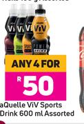 Aquelle Viv Sports Drink Assorted-For 4 x 600ml