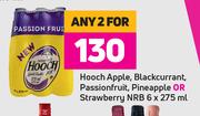 Hooch Apple,Blackcurrant,Passion Fruit,Pineapple Or Strwaberry NRB-For 2 x 6 x 275ml