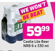 Castle Lite Beer NRB-6 x 330ml