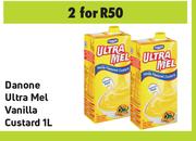 Danone Ultra Mel Vanilla Custard-For 2 x 1L