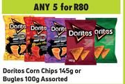 Doritos Corn Chips 145g Or Bugles 100g Assorted-For Any 5