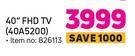 Hisense 40" (101cm) FHD TV 40A5200