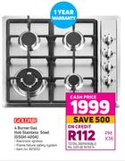 Goldair 4 Burner Gas Hob (Stainless Steel) GSGH-400A