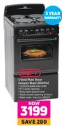 Defy 4 Solid Plate Stove Compact (Black) DSSS514