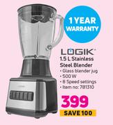 Logik 1.5L Stainless Steel Blender