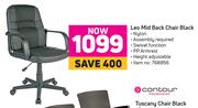Leo Mid Back Chair Black