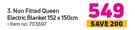 Pure Pleasure Non Fitted Queen Electric Blanket 152 x 150cm