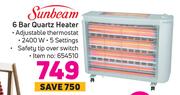 Sunbeam 6 Bar Quartz Heater 