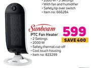 Sunbeam PTC Fan Heater