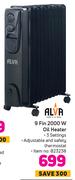 Alva 9 Fin 2000W Oil Heater