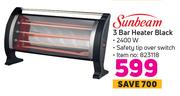 Sunbeam 3 Bar Heater (Black)