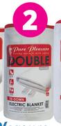 Pure Pleasure Non Fitted Double Electric Blanket 137 x 150cm