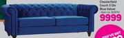 Chesterfield Couch 3 Div Blue Velvet