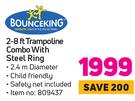 Bounceking 2-8 Ft Trampoline Combo With Steel Ring