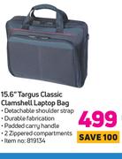 Targus 15.6" Classic Clamshell Laptop Bag