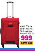 Arctic 55cm Red 4 Wheel Trolley Case
