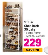 10 Tier Shoe Rack 30 Pairs