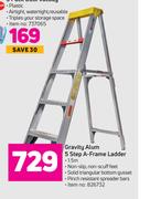 Gravity Alum 5 Step A-Frame Ladder