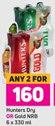 Hunters Dry Or Gold NRB 6 x 330ml- For Any 2