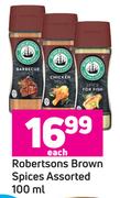 Robertson's Brown Spices Assorted 100ml-Each