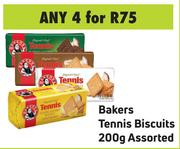 Bakers Tennis Biscuits-For Any 4 x 200g Assorted