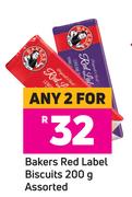 Bakers Red Label Biscuits 200g Assorted-For Any 2
