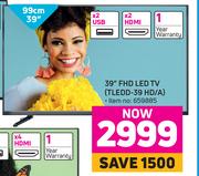 Telefunken 39" FHD LED TV TLEDD-39 HD/A
